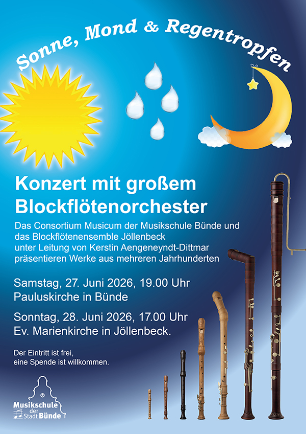 Sonne, Mond und Regentropfen